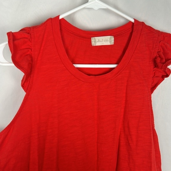 Altar'd State Coral Flutter Sleeve Top -Size Large - Picture 2 of 7